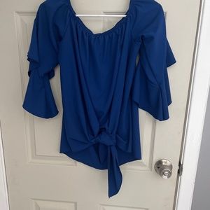 Off the shoulder dressy shirt